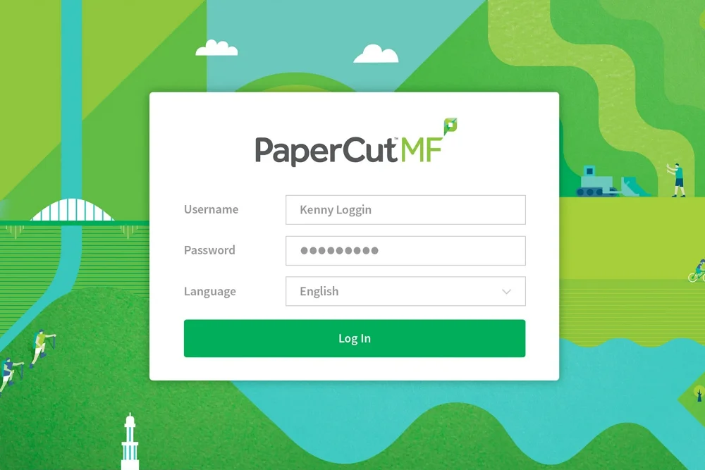 PaperCut MF login image