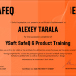 Сертификаты Ysoft