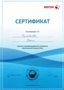 Xerox: квалификации инженеров и менеджеров, документ 6