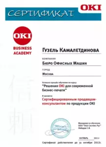 OKI: квалификации инженеров и менеджеров, документ 11