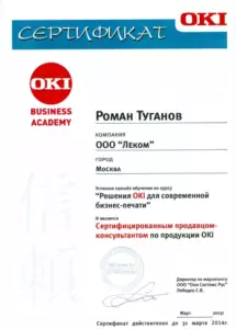 OKI: квалификации инженеров и менеджеров, документ 6